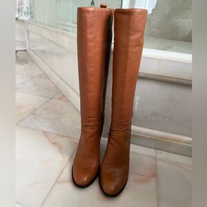 Tory Burch Wyatt Stovepipe Leather Knee High Boots